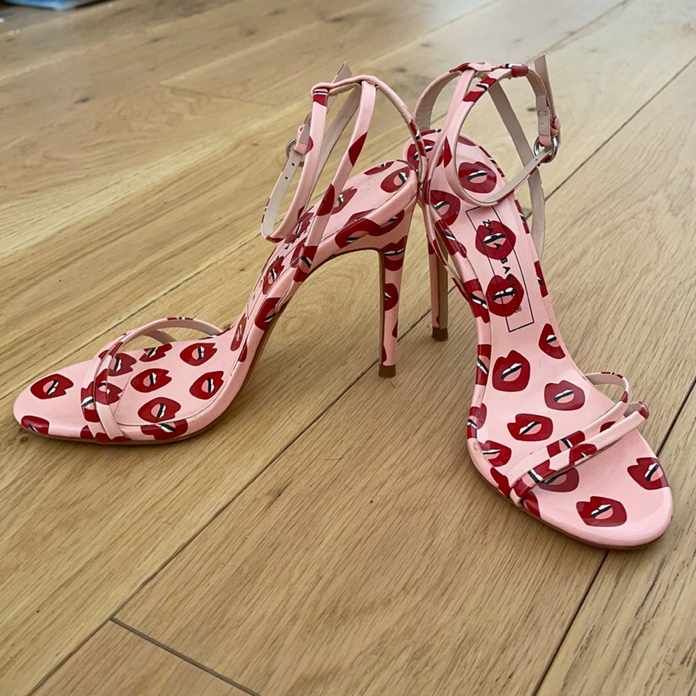 ZARA POP ART LIPS STILETTO HEEL NWOT US SZ 6